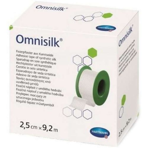 OMNISILK ПЛАСТЫРЬ ФИКСИРУЮЩИЙ ГИПОАЛЛЕРГЕННЫЙ ИЗ ИСКУССТВЕННОГО ШЕЛКА БЕЛОГО ЦВЕТА 9.2 М X 2.5 СМ ПЛАСТЫРЬ НА ШЕЛКОВОЙ ОСНОВЕ   №1
