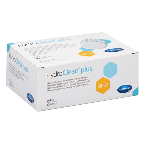 HYDROCLEAN PLUS ПОВЯЗКА АКТИВИРОВАННАЯ Р-ОМ РИНГЕРА С ПГМБ ДИАМЕТР 4 СМ ПОВЯЗКИ   №10