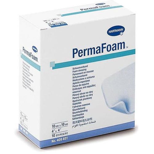 PERMAFOAM ПОВЯЗКА ГУБЧАТАЯ 10СМ Х 10СМ ПОВЯЗКИ №10