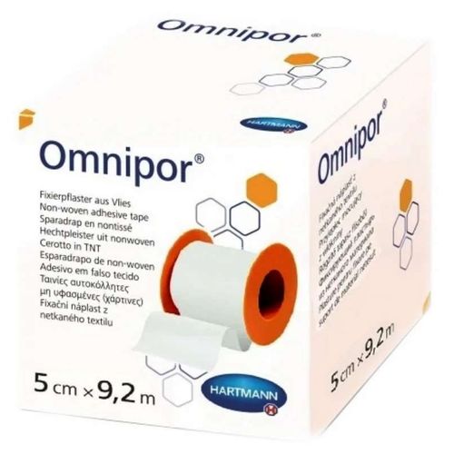 OMNIPOR ПЛАСТЫРЬ ФИКСИРУЮЩИЙ ГИПОАЛЛЕРГЕННЫЙ ИЗ НЕТКАННОГО МАТЕРИАЛА БЕЛОГО ЦВЕТА 9.2 М X 5.0 СМ ПЛАСТЫРЬ НА НЕТКАНОЙ ОСНОВЕ   №1