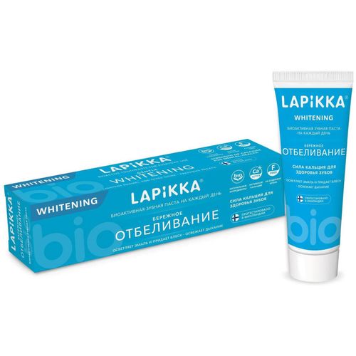 LAPIKKA ЗУБ ПАСТА БЕРЕЖНОЕ ОТБЕЛИВАНИЕ ЗУБНАЯ ПАСТА ОТБЕЛИВАЮЩАЯ 94 Г №1