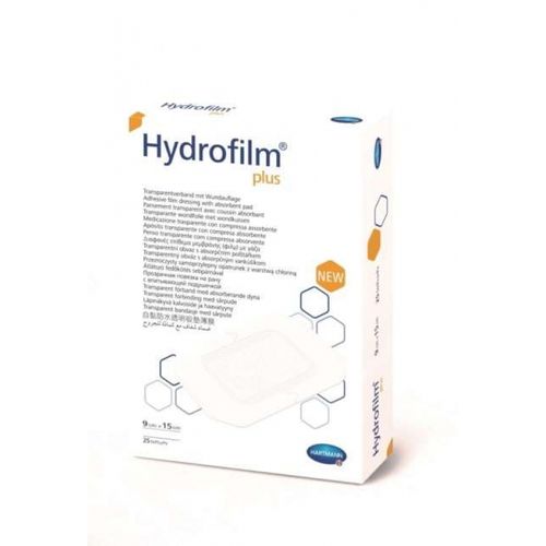 HYDROFILM PLUS ПОВЯЗКА ПРОЗРАЧНАЯ САМОФИКСИРУЮЩАЯ С ВПИТЫВАЮЩЕЙ ПОДУШЕЧКОЙ 9 СМ X 15 СМ ПОВЯЗКИ   №25