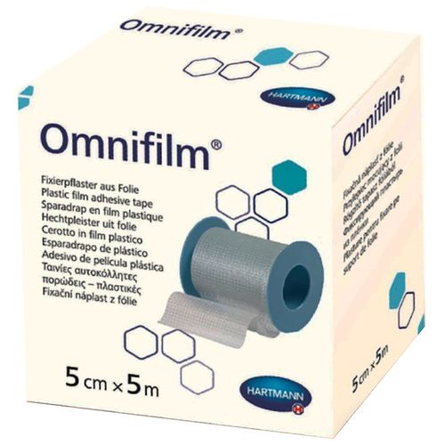 OMNIFILM ПЛАСТЫРЬ ФИКСИРУЮЩИЙ ГИПОАЛЛЕРГЕННЫЙ ИЗ ПОРИСТОЙ ПРОЗРАЧНОЙ ПЛЕНКИ 5.0 М X 5.0 СМ ПЛАСТЫРЬ НА ПЛЕНОЧНОЙ ОСНОВЕ №1