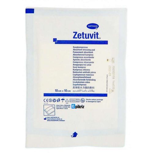 ZETUVIT E ПОВЯЗКА СОРБЦИОННАЯ СТЕРИЛЬНАЯ 10Х10СМ ПОВЯЗКИ   №1