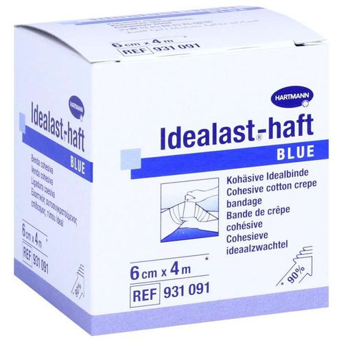 IDEALAST-HAFT BLUE БИНТ ЭЛАСТ КОГЕЗИВНЫЙ СИНИЙ 4М Х 6СМ БИНТ ЭЛАСТИЧНЫЙ №1