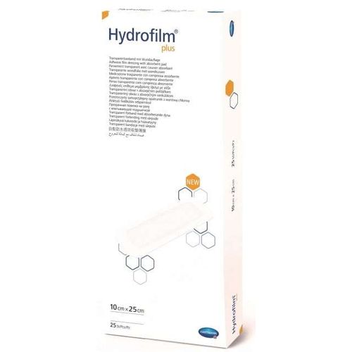 HYDROFILM PLUS ПОВЯЗКА ПРОЗРАЧНАЯ САМОФИКСИРУЮЩАЯ С ВПИТЫВАЮЩЕЙ ПОДУШЕЧКОЙ 10 СМ X 25 СМ ПОВЯЗКИ   №25