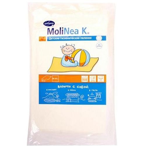 MOLINEA K ПЕЛЕНКА 4 СЛОЯ 60 Х 60СМ ПЕЛЕНКИ ВПИТЫВАЮЩИЕ ДЕТСКИЕ №10