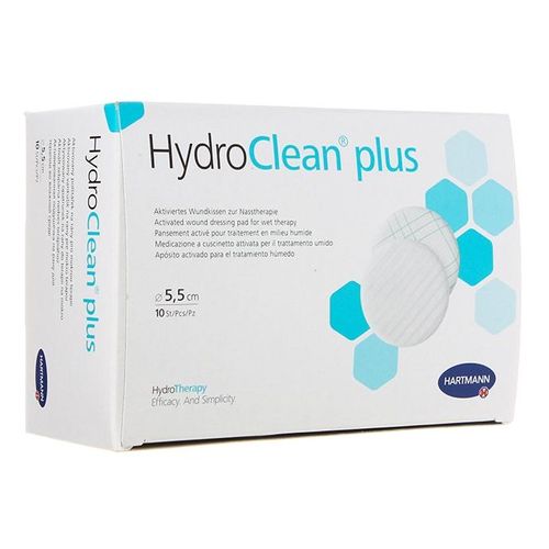 HYDROCLEAN PLUS ПОВЯЗКА АКТИВИРОВАННАЯ Р-ОМ РИНГЕРА С ПГМБ ДИАМЕТР 5,5 СМ ПОВЯЗКИ   №10