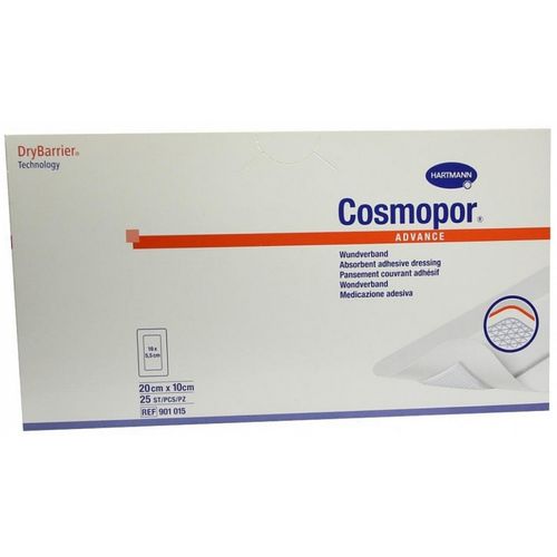 COSMOPOR ADVANCE ПОВЯЗКА САМОКЛЕЯЩАЯСЯ С ВПИТЫВАЮЩЕЙ ПОДУШЕЧКОЙ 20 СМ X 10 СМ ПОВЯЗКИ ПЛАСТЫРНОГО ТИПА №25