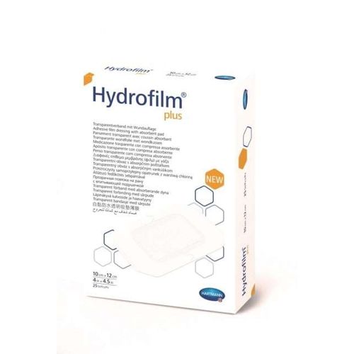 HYDROFILM PLUS ПОВЯЗКА ПРОЗРАЧНАЯ САМОФИКСИРУЮЩАЯ С ВПИТЫВАЮЩЕЙ ПОДУШЕЧКОЙ 10 СМ X 12 СМ ПОВЯЗКИ ПЛАСТЫРНОГО ТИПА   №25