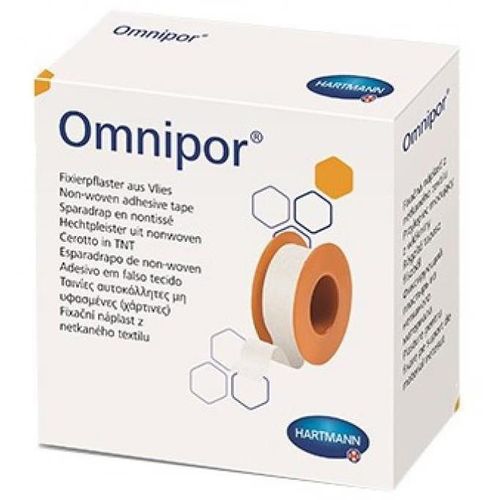 OMNIPOR ПЛАСТЫРЬ ФИКСИРУЮЩИЙ ГИПОАЛЛЕРГЕННЫЙ ИЗ НЕТКАННОГО МАТЕРИАЛА БЕЛОГО ЦВЕТА 5.0 М X 1.25 СМ ПЛАСТЫРЬ НА НЕТКАНОЙ ОСНОВЕ   №1