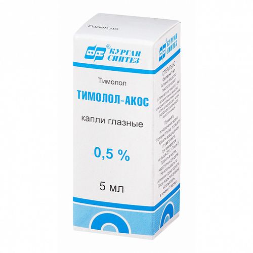 ТИМОЛОЛ-АКОС КАПЛИ ГЛАЗНЫЕ 5 МГ/МЛ 5 МЛ №1