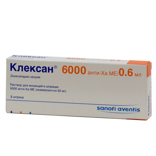 КЛЕКСАН РАСТВОР ДЛЯ ИНЪЕКЦИЙ 6 ТЫС.АНТИ-ХА МЕ/0,6 МЛ 0,6 МЛ №2