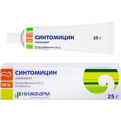 СИНТОМИЦИН ЛИНИМЕНТ 100 МГ/МЛ 25 Г №1