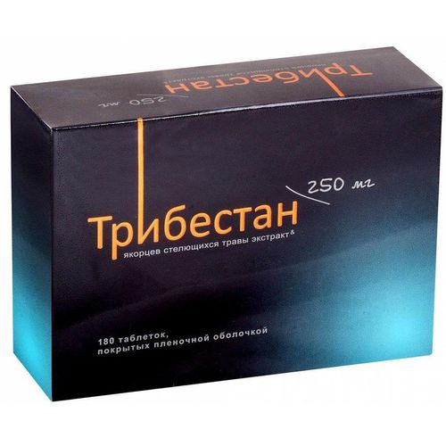 ТРИБЕСТАН ТАБЛЕТКИ ПОКРЫТЫЕ ПЛЕНОЧНОЙ ОБОЛОЧКОЙ 250 МГ   №180