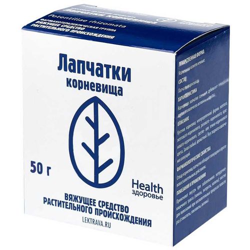 ЛАПЧАТКИ КОРНЕВИЩА ЛЕКАРСТВЕННОЕ РАСТИТЕЛЬНОЕ СЫРЬЕ  50 Г №1