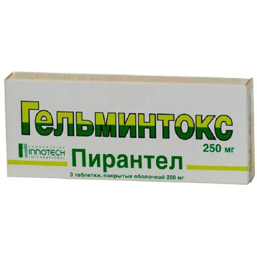 ГЕЛЬМИНТОКС ТАБЛЕТКИ ПОКРЫТЫЕ ОБОЛОЧКОЙ 250 МГ   №3
