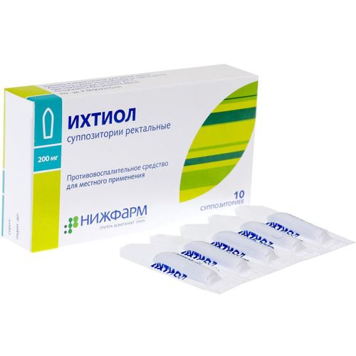ИХТИОЛ СУППОЗИТОРИИ РЕКТАЛЬНЫЕ 200 МГ №10
