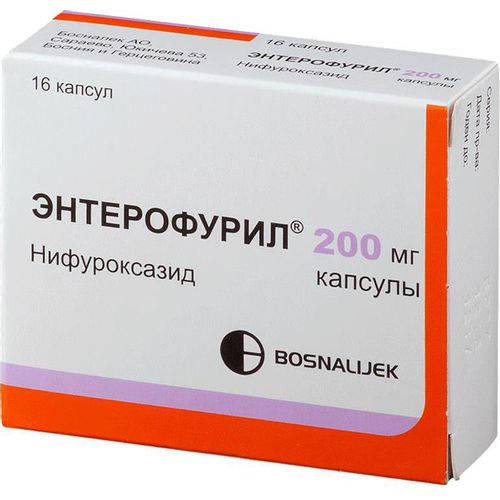 ЭНТЕРОФУРИЛ КАПСУЛЫ 200 МГ   №16