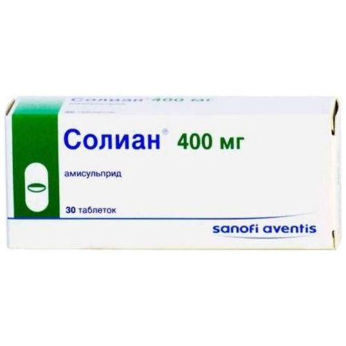 СОЛИАН ТАБЛЕТКИ ПОКРЫТЫЕ ПЛЕНОЧНОЙ ОБОЛОЧКОЙ 400 МГ №30