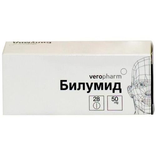 БИЛУМИД ТАБЛЕТКИ ПОКРЫТЫЕ ОБОЛОЧКОЙ 50 МГ   №28
