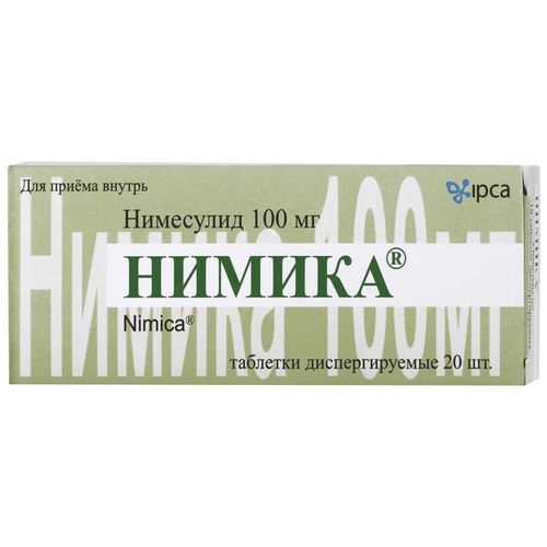 НИМИКА ТАБЛЕТКИ ДИСПЕРГИРУЕМЫЕ 100 МГ   №20