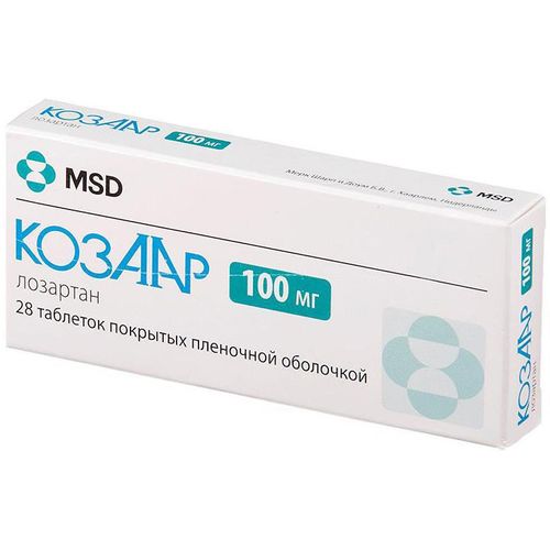 КОЗААР ТАБЛЕТКИ ПОКРЫТЫЕ ОБОЛОЧКОЙ 100 МГ   №28