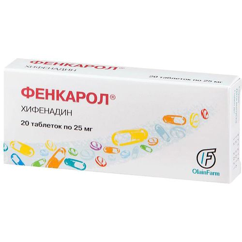 ФЕНКАРОЛ ТАБЛЕТКИ 25 МГ   №20
