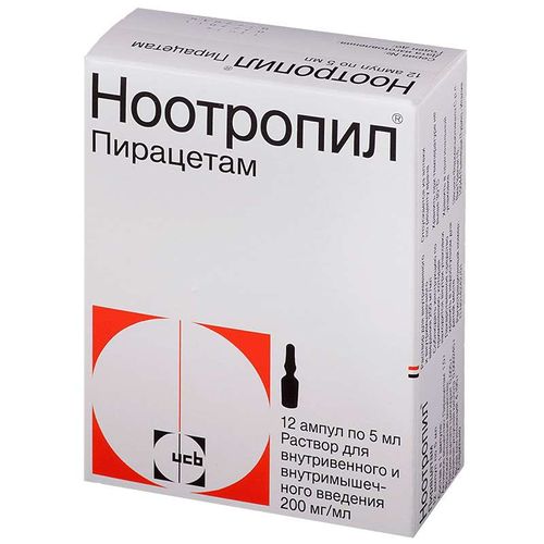 НООТРОПИЛ РАСТВОР ДЛЯ ИНФУЗИЙ 200 МГ/МЛ 5 МЛ №12
