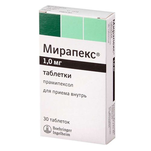 МИРАПЕКС ТАБЛЕТКИ 1 МГ   №30