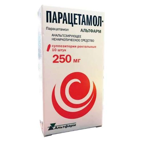 ПАРАЦЕТАМОЛ-АЛЬТФАРМ СУППОЗИТОРИИ РЕКТАЛЬНЫЕ [ДЛЯ ДЕТЕЙ] 250 МГ   №10