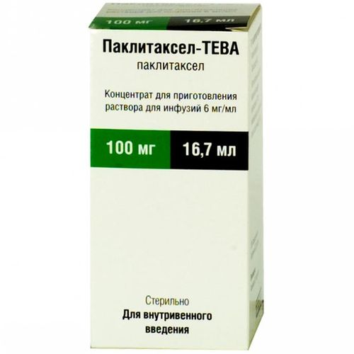 ПАКЛИТАКСЕЛ-ТЕВА КОНЦЕНТРАТ ДЛЯ ПРИГОТОВЛЕНИЯ РАСТВОРА ДЛЯ ИНФУЗИЙ 6 МГ/МЛ 16,7 МЛ №1