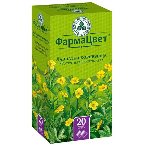 ЛАПЧАТКИ КОРНЕВИЩА ЛЕКАРСТВЕННОЕ РАСТИТЕЛЬНОЕ СЫРЬЕ  2,5 Г №20