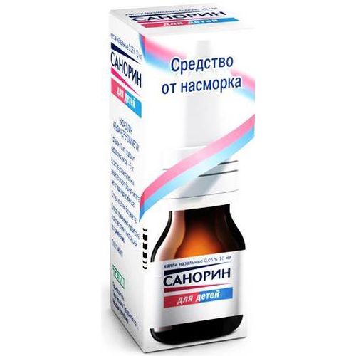 САНОРИН КАПЛИ НАЗАЛЬНЫЕ 0,5 МГ/МЛ 10 МЛ №1
