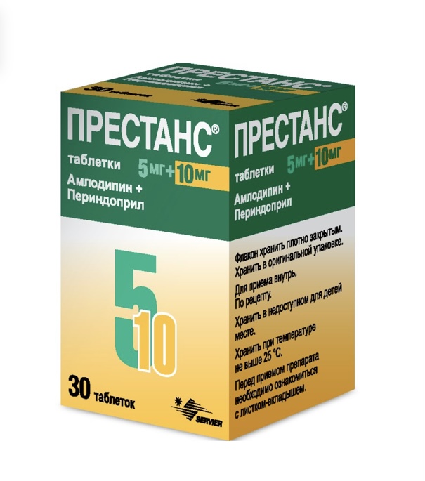 ПРЕСТАНС ТАБЛЕТКИ 5 МГ+10 МГ   №30