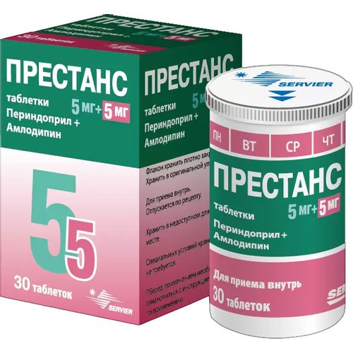 ПРЕСТАНС ТАБЛЕТКИ 5 МГ+5 МГ   №30