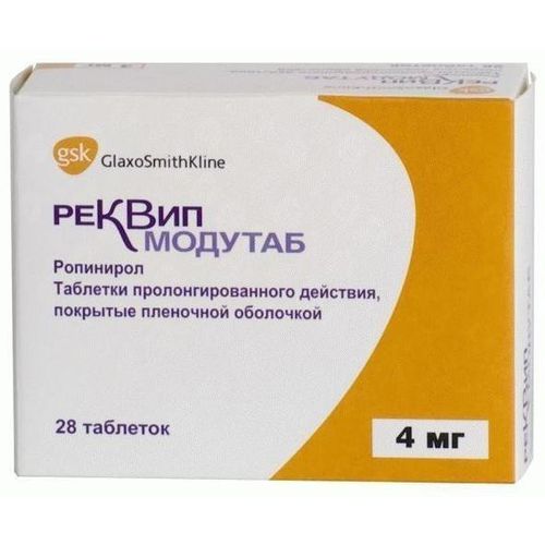 РЕКВИП МОДУТАБ ТАБЛЕТКИ ПРОЛОНГИРОВАННОГО ДЕЙСТВИЯ ПОКРЫТЫЕ ПЛЕНОЧНОЙ ОБОЛОЧКОЙ 4 МГ   №28