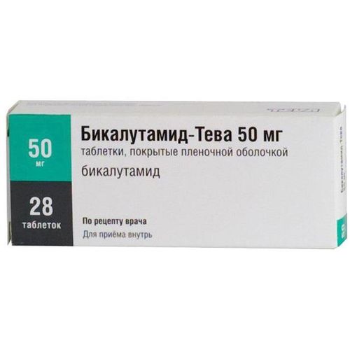 БИКАЛУТАМИД-ТЕВА ТАБЛЕТКИ ПОКРЫТЫЕ ПЛЕНОЧНОЙ ОБОЛОЧКОЙ 50 МГ №28