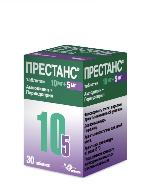 ПРЕСТАНС ТАБЛЕТКИ 10 МГ+5 МГ   №30