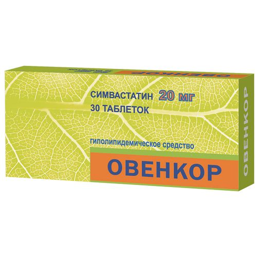 ОВЕНКОР ТАБЛЕТКИ ПОКРЫТЫЕ ОБОЛОЧКОЙ 20 МГ   №30