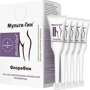 МУЛЬТИ-ГИН ФЛОРАФЕМ ГЕЛЬ ВАГИНАЛЬНЫЙ 5 МЛ №5