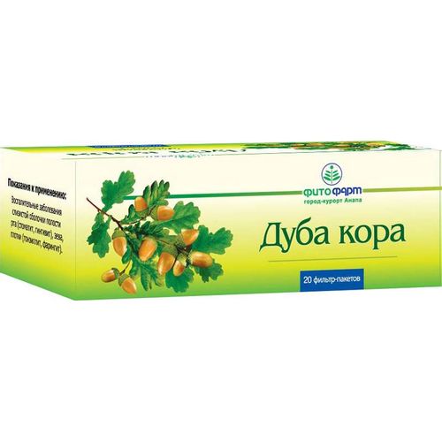 ДУБА КОРА СЫРЬЕ РАСТИТЕЛЬНОЕ-ПОРОШОК  1,5 Г №20