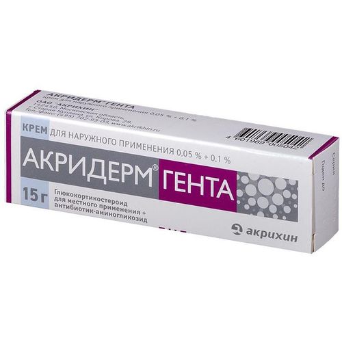 АКРИДЕРМ ГЕНТА КРЕМ ДЛЯ НАРУЖНОГО ПРИМЕНЕНИЯ  15 Г №1