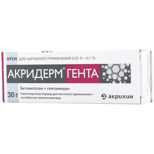 АКРИДЕРМ ГЕНТА КРЕМ ДЛЯ НАРУЖНОГО ПРИМЕНЕНИЯ  30 Г №1