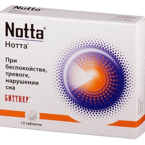 НОТТА ТАБЛЕТКИ ПОДЪЯЗЫЧНЫЕ ГОМЕОПАТИЧЕСКИЕ    №12