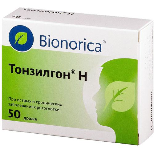 ТОНЗИЛГОН Н ТАБЛЕТКИ ПОКРЫТЫЕ ОБОЛОЧКОЙ    №50