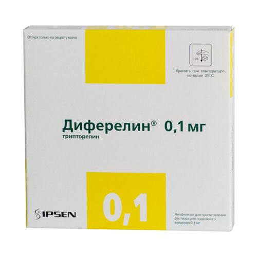 ДИФЕРЕЛИН ЛИОФИЛИЗАТ ДЛЯ ПРИГОТОВЛЕНИЯ РАСТВОРА ДЛЯ ПОДКОЖНОГО ВВЕДЕНИЯ 100 МКГ   №7