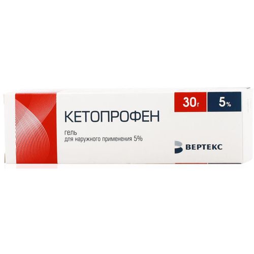 КЕТОПРОФЕН-ВЕРТЕКС ГЕЛЬ ДЛЯ НАРУЖНОГО ПРИМЕНЕНИЯ 5% 30 Г №1