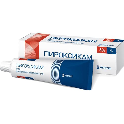 ПИРОКСИКАМ-ВЕРТЕКС ГЕЛЬ ДЛЯ НАРУЖНОГО ПРИМЕНЕНИЯ 1% 30 Г №1