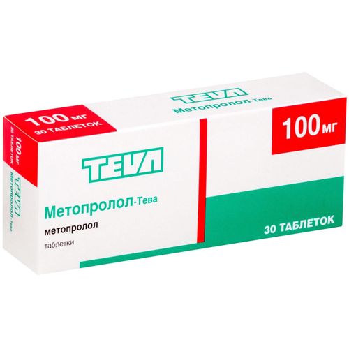 МЕТОПРОЛОЛ-ТЕВА ТАБЛЕТКИ 100 МГ   №30